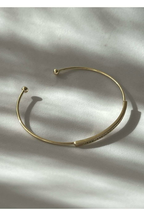 Heliophilia Silver Pulsera de Latón Dorado con Recubrimiento de Laca